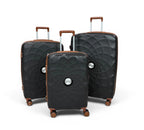Airplane Premium Travel , Set 3 Bags ( Black*Brown ) 22 , 26, 30 inch