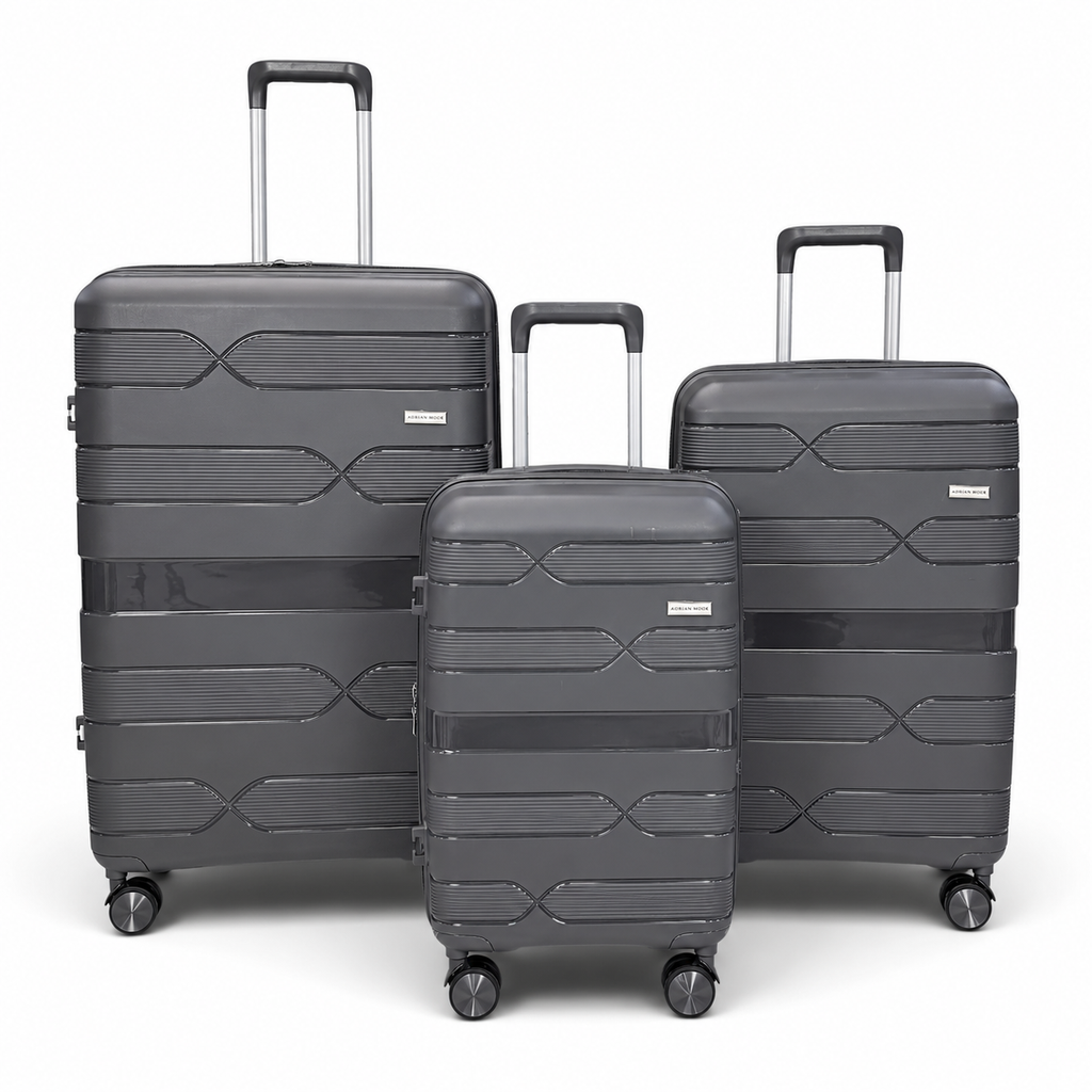 Airplane Elite Travel Bags – 3 Bags Set ( Dark Gray ) 20 , 24, 28 inch