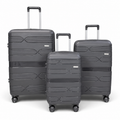Airplane Elite Travel Bags – 3 Bags Set ( Dark Gray ) 20 , 24, 28 inch
