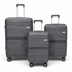 Airplane Elite Travel Bags – 3 Bags Set ( Dark Gray ) 20 , 24, 28 inch