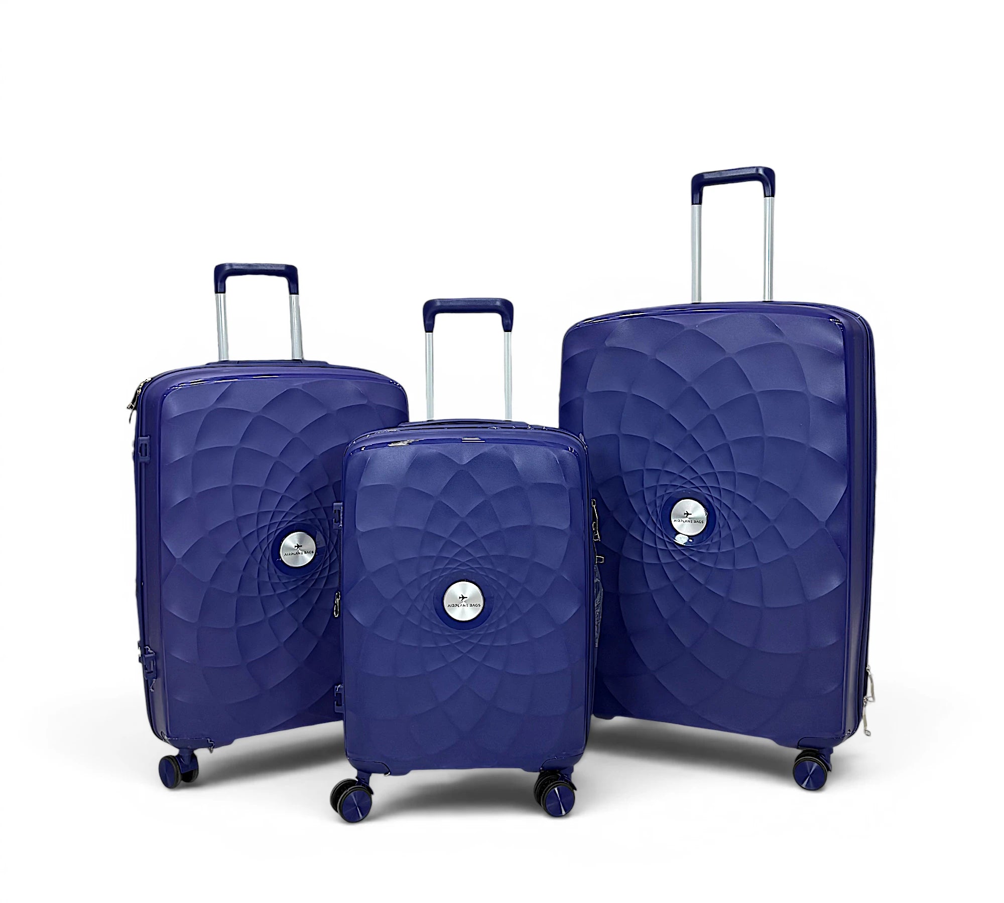 Airplane Premium Travel , Set 3 Bags ( Blue ) 22 , 26, 30 inch