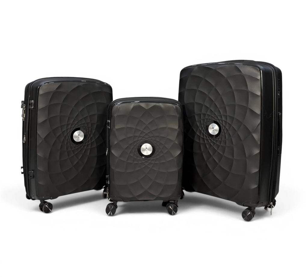Airplane Premium Travel , Set 3 Bags ( Black ) 22 , 26, 30 inch