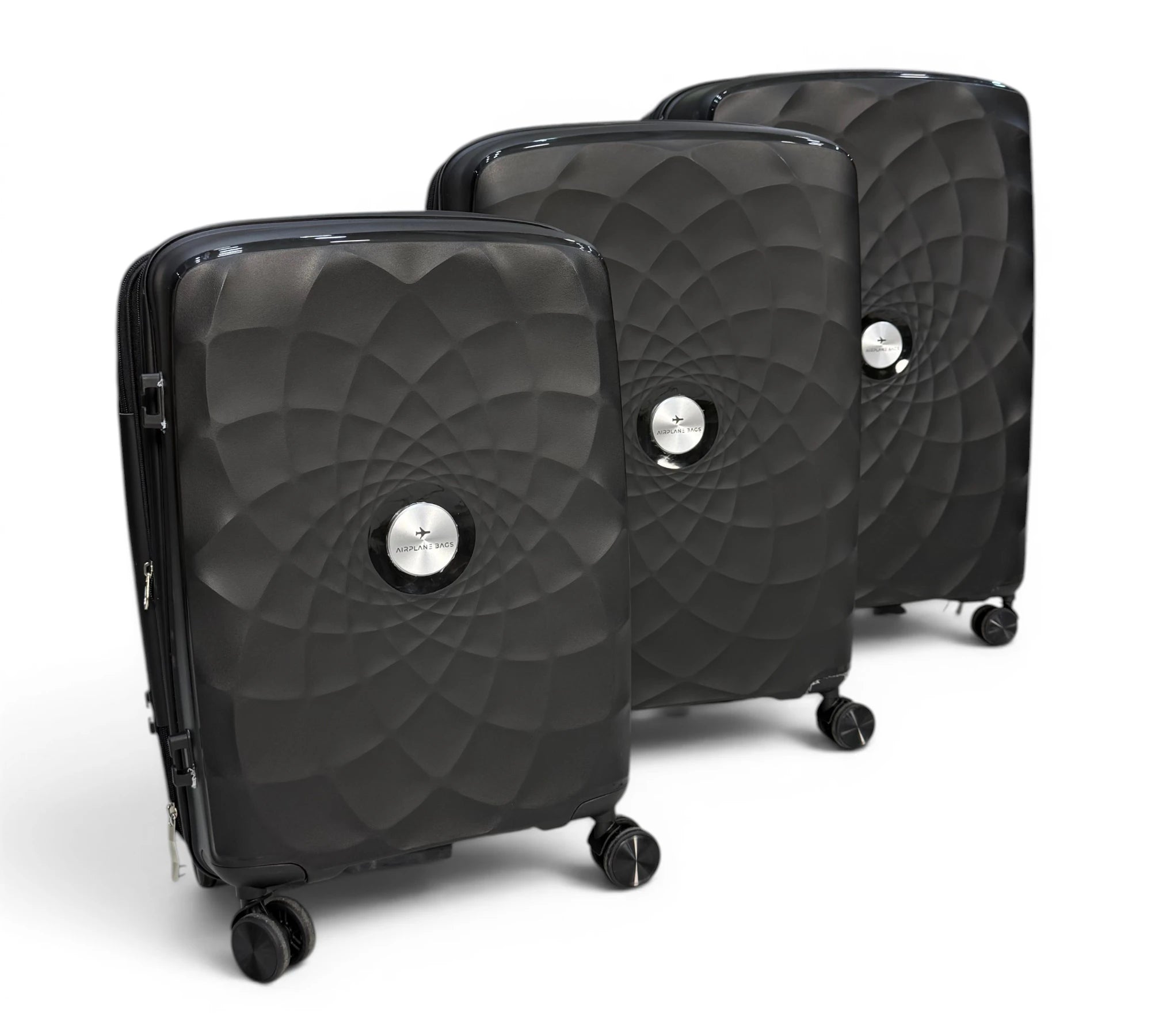 Airplane Premium Travel , Set 3 Bags ( Black ) 22 , 26, 30 inch
