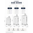 Airplane Elite Travel Bags – 3 Bags Set ( Blue ) 20 , 24, 28 inch