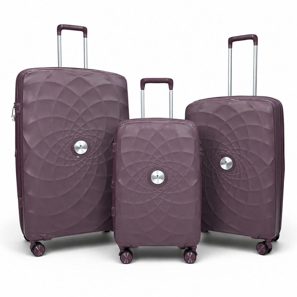 Airplane Premium Travel , Set 3 Bags ( Mauve ) 22 , 26, 30 inch