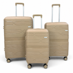 Airplane Elite Travel Bags – 3 Bags Set ( Beige ) 20 , 24, 28 inch