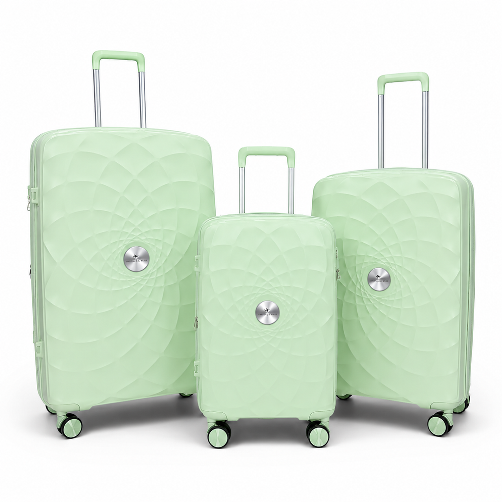 Airplane Premium Travel , Set 3 Bags ( Mint Green ) 22 , 26, 30 inch