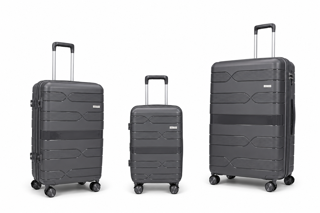 Airplane Elite Travel Bags – 3 Bags Set ( Dark Gray ) 20 , 24, 28 inch