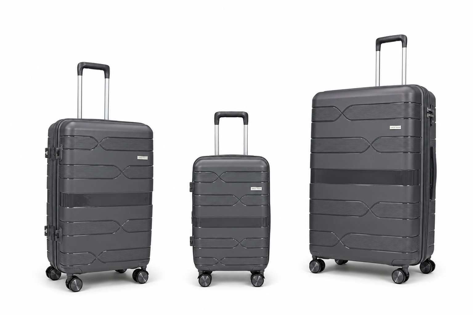 Airplane Elite Travel Bags – 3 Bags Set ( Dark Gray ) 20 , 24, 28 inch
