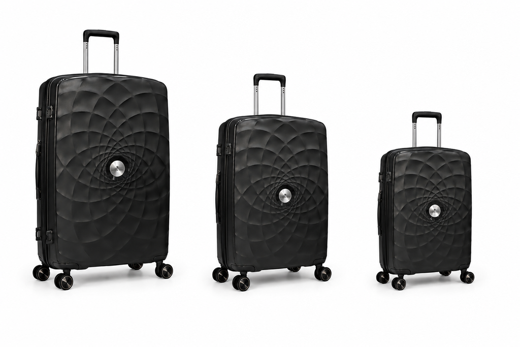 Airplane Premium Travel , Set 3 Bags ( Black ) 22 , 26, 30 inch