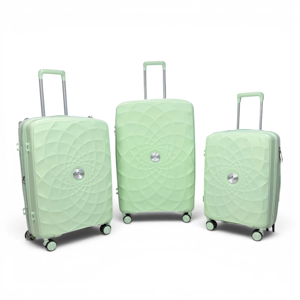 Airplane Premium Travel , Set 3 Bags ( Mint Green ) 22 , 26, 30 inch