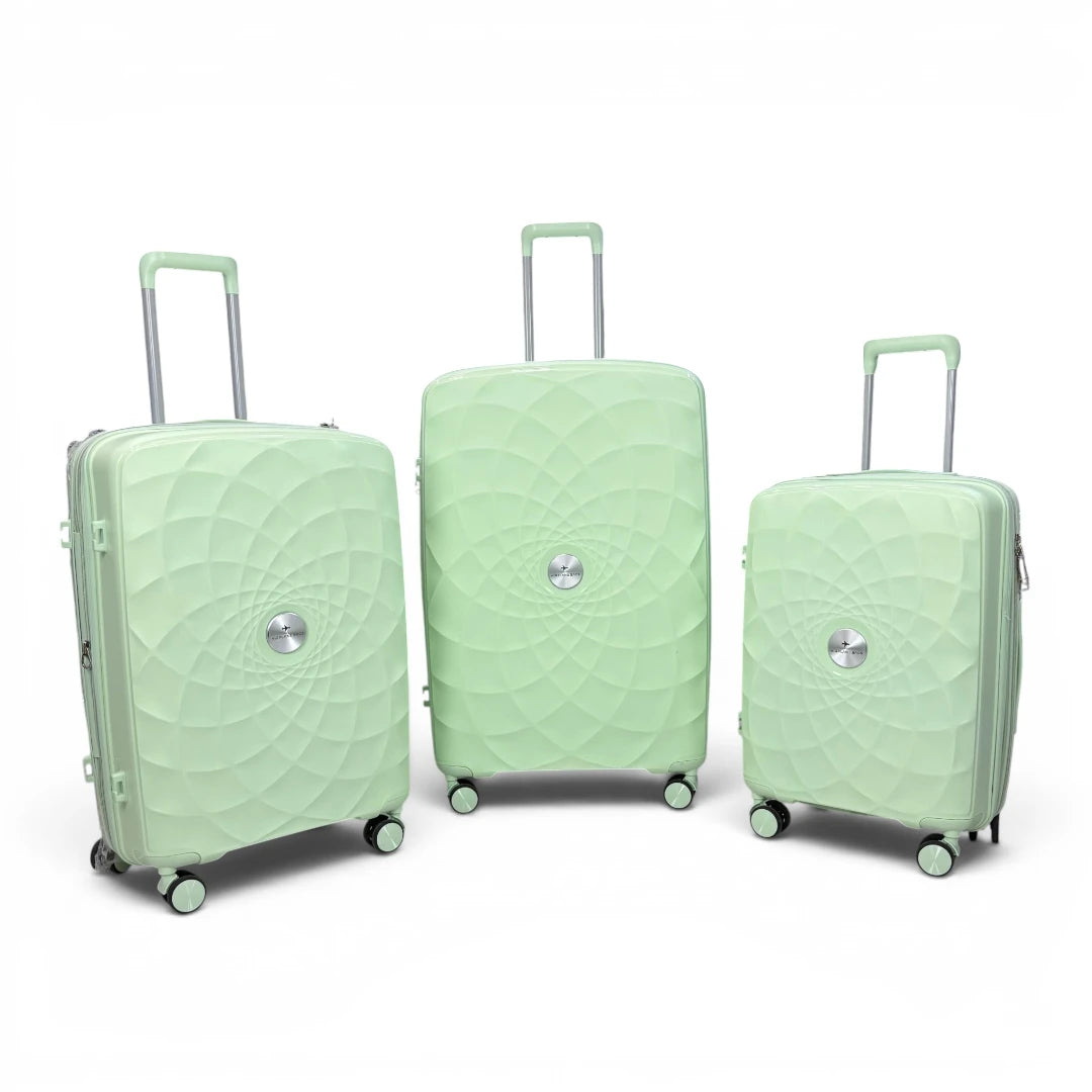 Airplane Premium Travel , Set 3 Bags ( Mint Green ) 22 , 26, 30 inch
