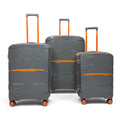 Airplane Elite Travel Bags – 3 Bags Set ( Gray * Orange ) 24 , 28 , 32 inch