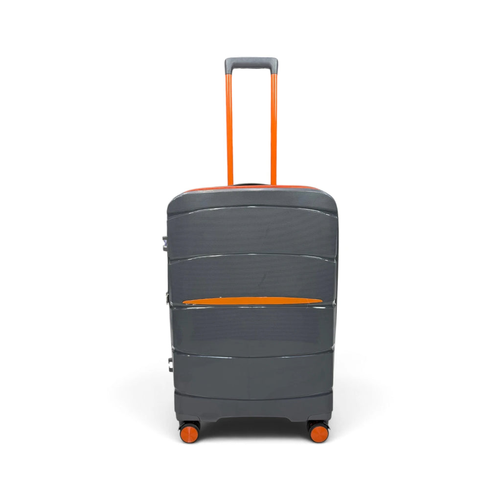 Airplane Elite Travel Bags – 3 Bags Set ( Gray * Orange ) 24 , 28 , 32 inch
