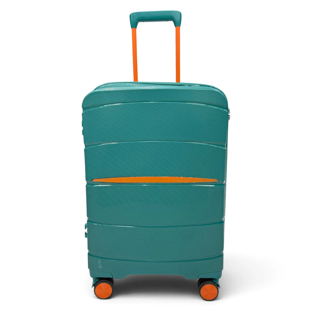 Airplane Elite Travel Bags – 3 Bags Set ( Green * Orange ) 24 , 28 , 32 inch