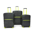 Airplane Elite Travel Bags – 3 Bags Set ( Black * Lemon ) 24 , 28 , 32 inch