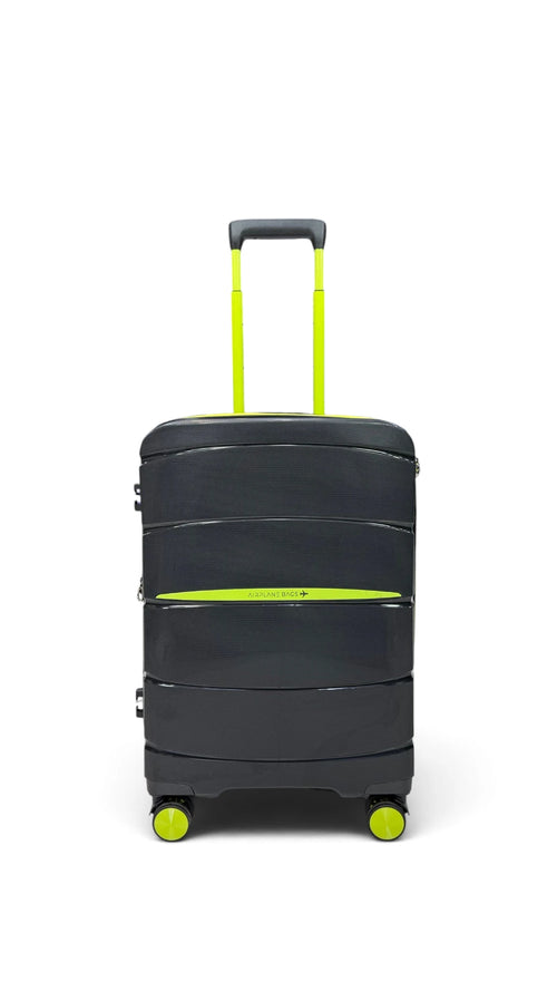 Airplane Elite Travel Bags – 3 Bags Set ( Black * Lemon ) 24 , 28 , 32 inch