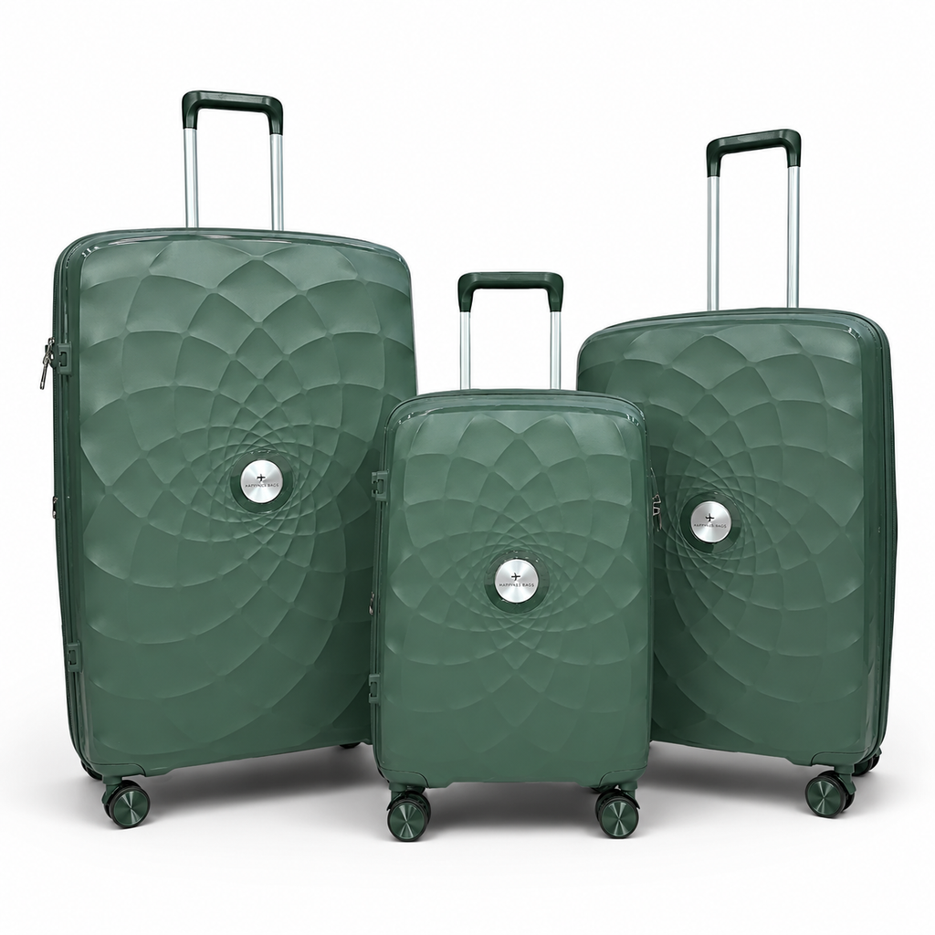 Airplane Premium Travel , Set 3 Bags ( Dark Olive ) 22 , 26, 30 inch